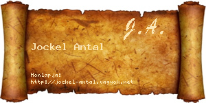 Jockel Antal névjegykártya